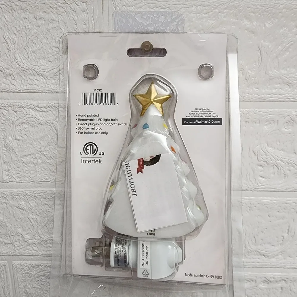 Mr. Christmas Decorative Christmas White Tree Nightlight, New
